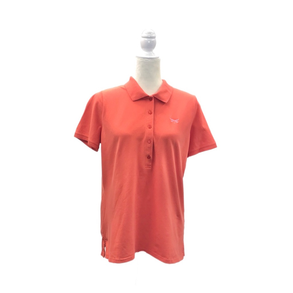 TALBOTS‎ Polo Shirt Womens Size 0X Coral Pink Short Sleeve Cotton Top